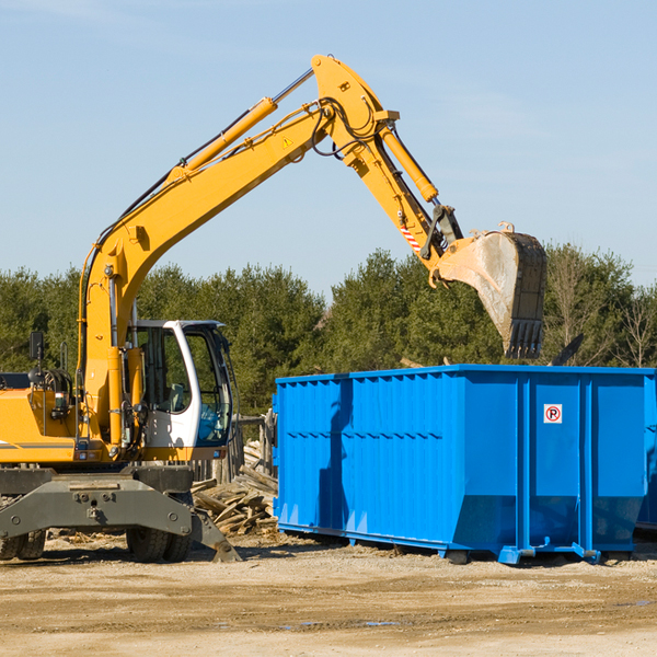 what size residential dumpster rentals are available in Glenn MI